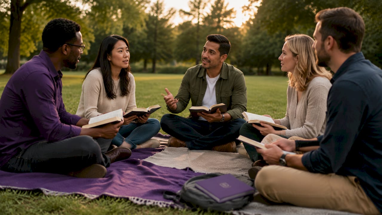 Group discussion at Celebrate Recovery meeting
