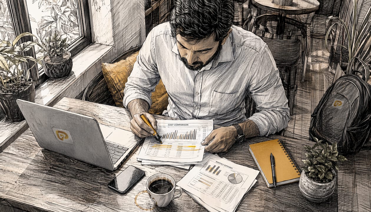 IT professional reviewing IBM i migration costs