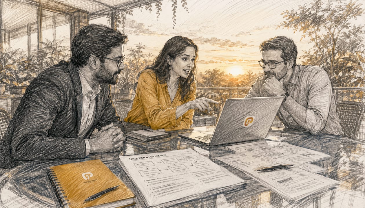 IT team planning mainframe migration