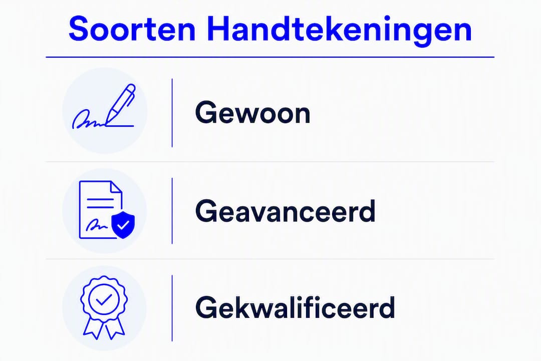 Overzicht van de verschillende soorten digitale handtekeningen