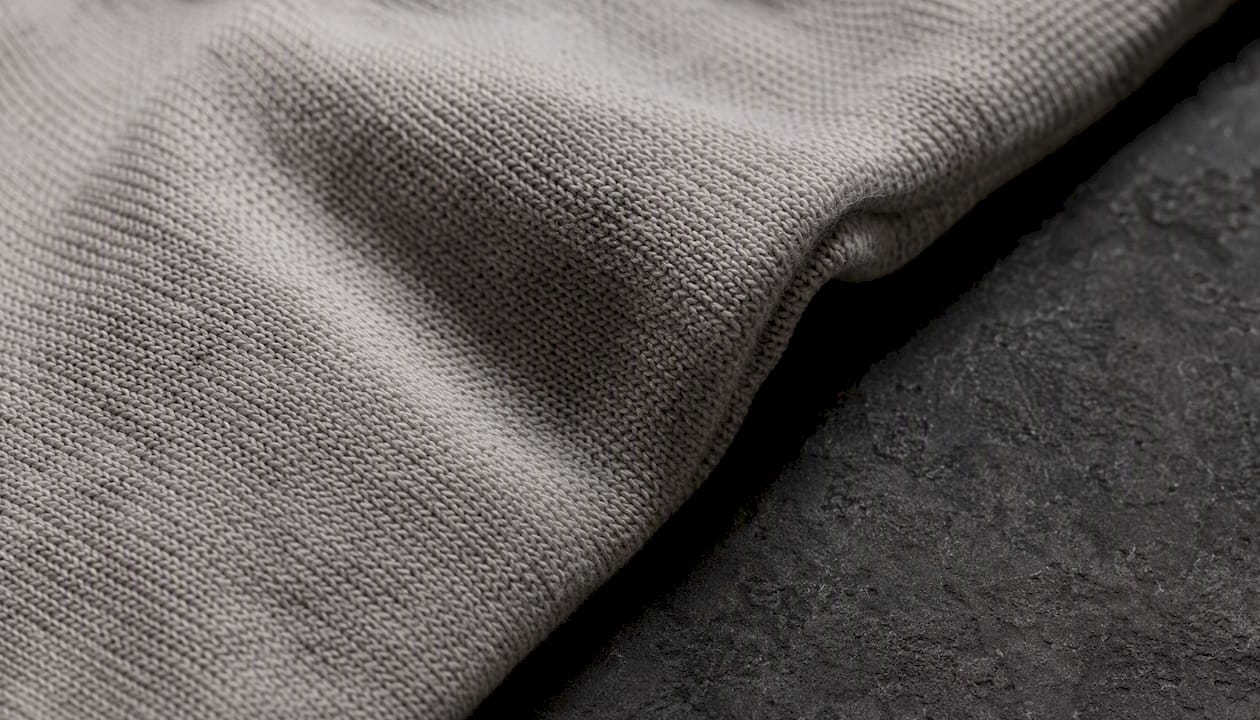 Heavyweight knit fabric texture close-up