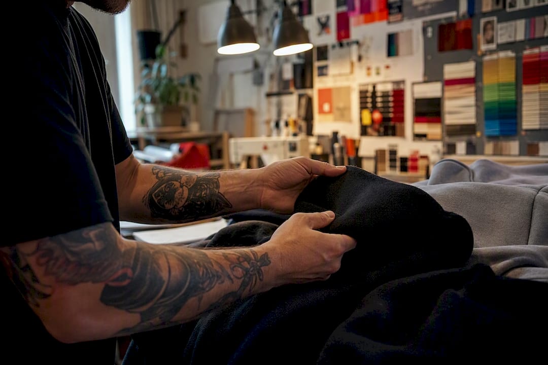 Expert handling heavyweight fleece hoodie fabric