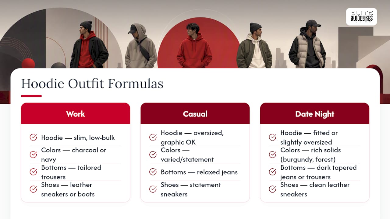 Styling Hoodies for Work, Casual Outings, and Date Nights — overview diagram