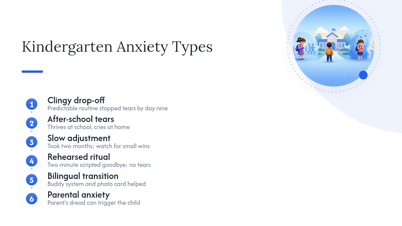 Six kindergarten transition anxiety patterns