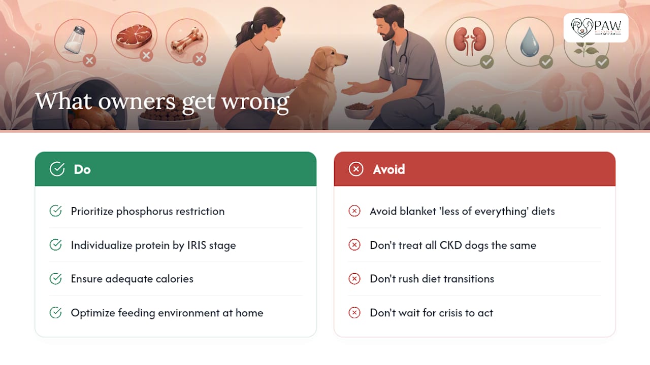 What most owners get wrong about renal nutrition — overview diagram