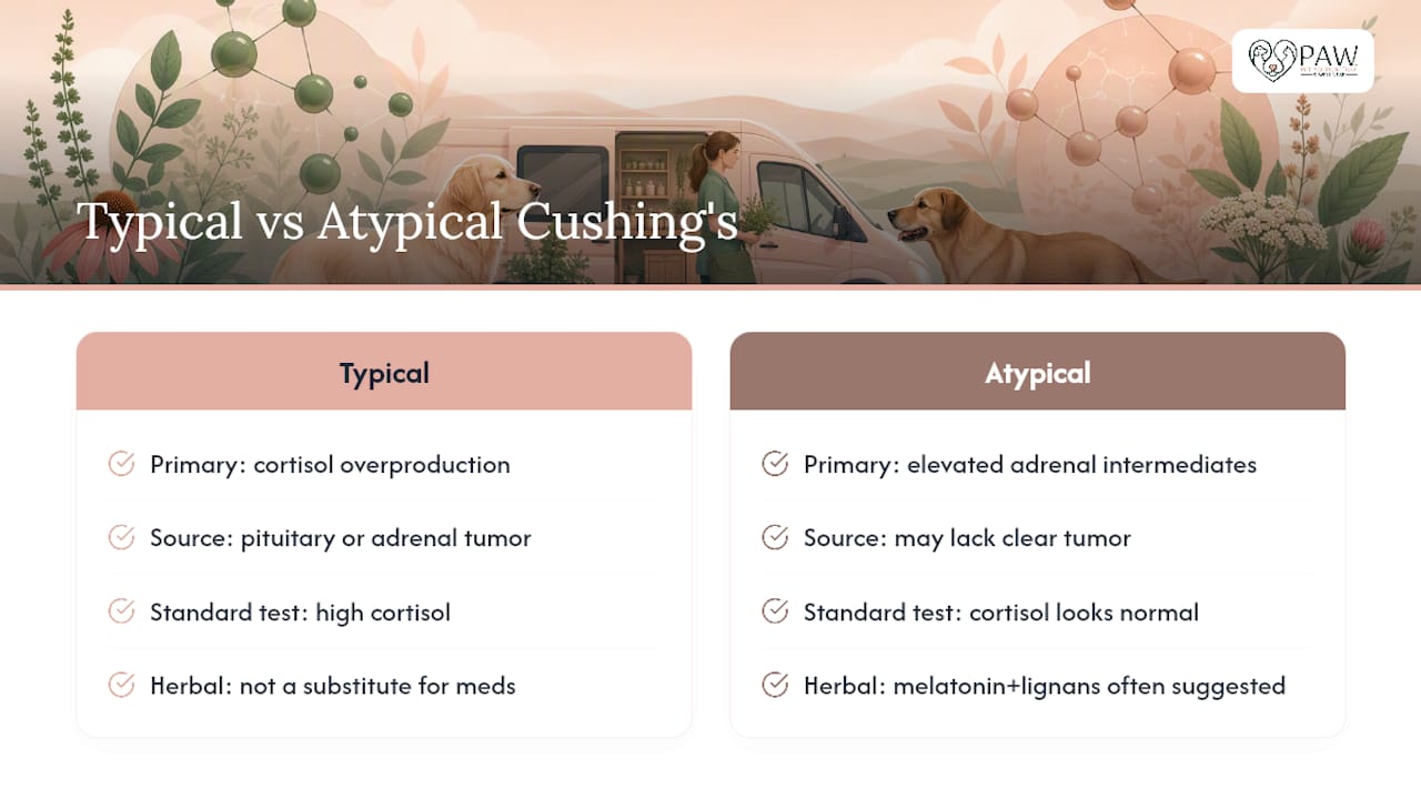 Typical versus atypical Cushing's comparison