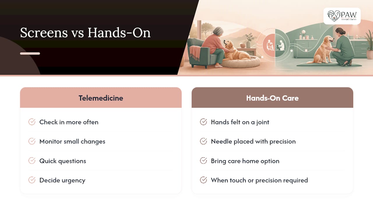 A Note on Balancing Screens and Hands-On Care — overview diagram