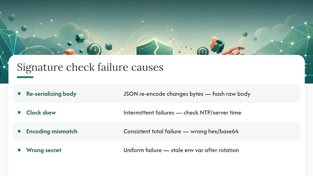 Why Do Signature Checks Fail, and How Do You Debug Them? — overview diagram