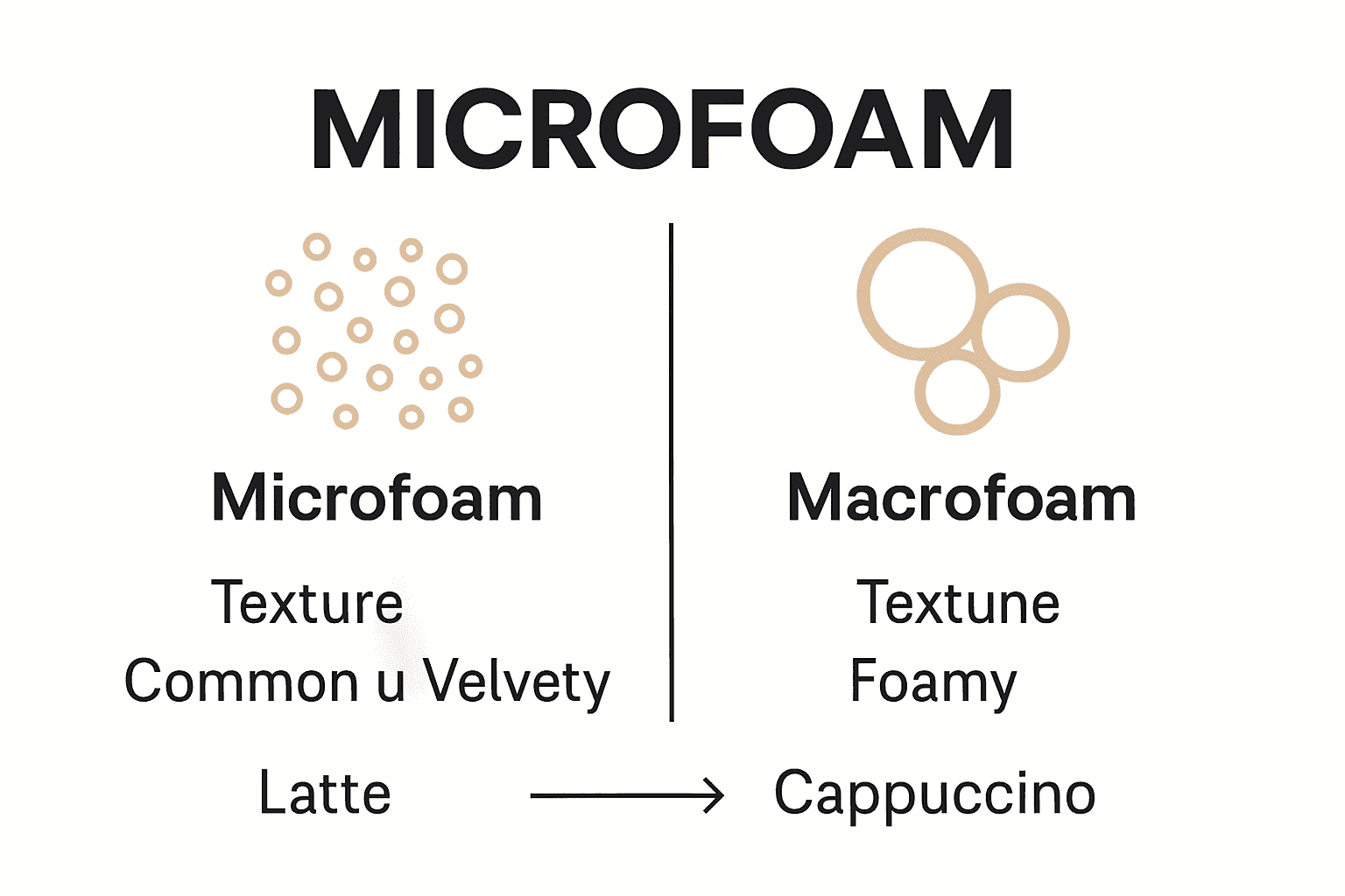 Infographic comparing microfoam and macrofoam.