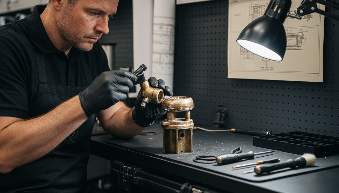 espresso group head inspection