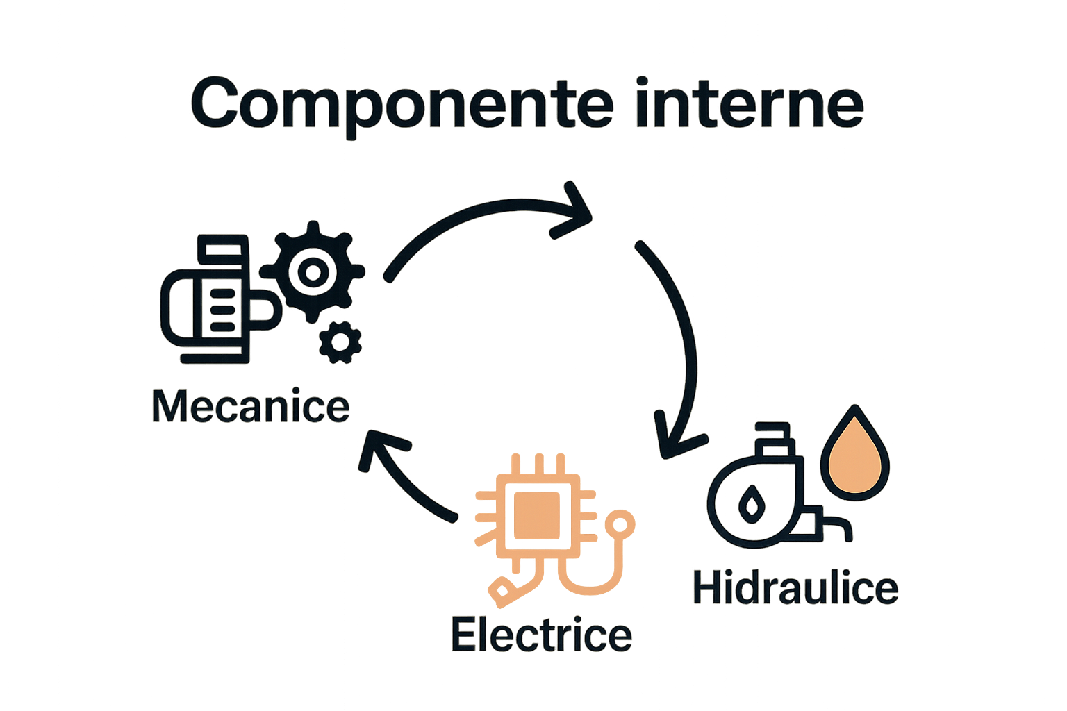 Infographic of washing machine component categories