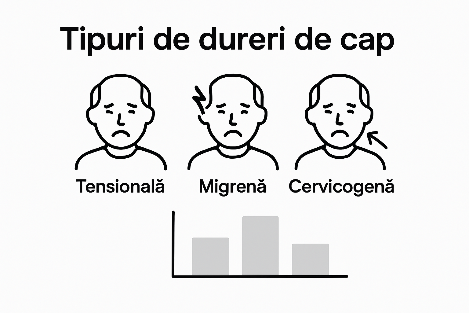 Infographic showing headache types in elderly
