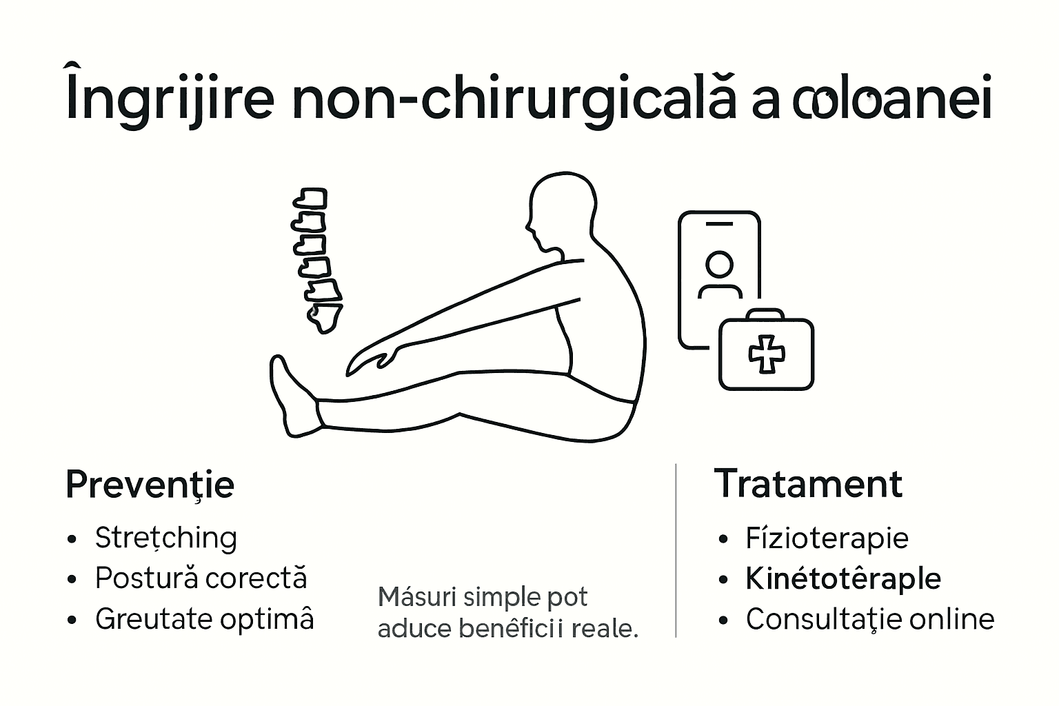 Infografic: soluții non-chirurgicale pentru o coloană sănătoasă