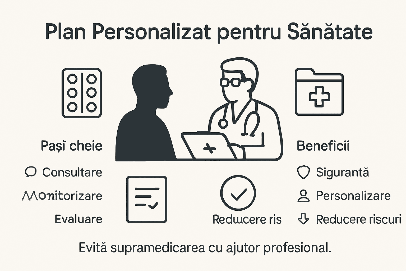 Infografic: Plan personalizat pentru evitarea administrării excesive de medicamente