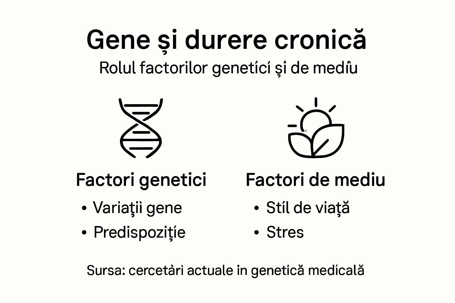 Infografic: Cum influențează genele și mediul apariția și evoluția durerii cronice