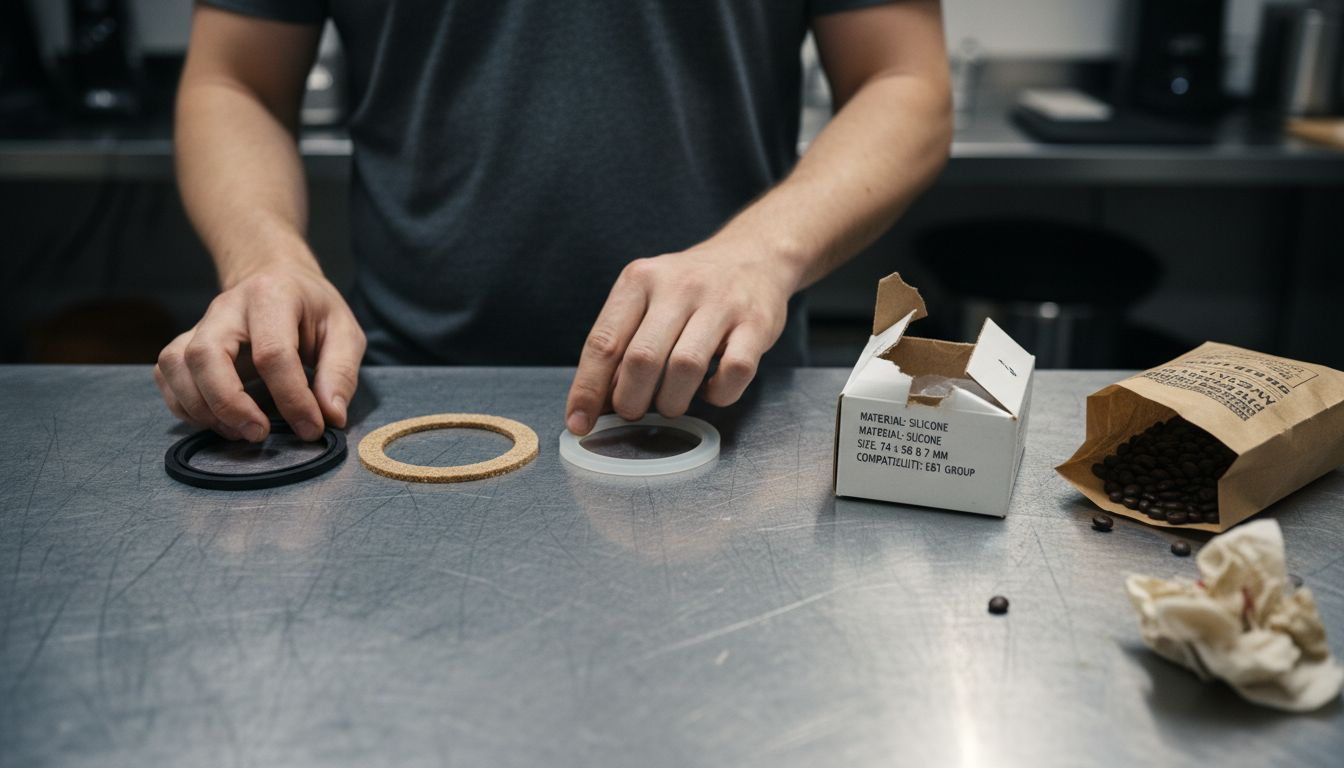 Comparing three espresso gasket materials