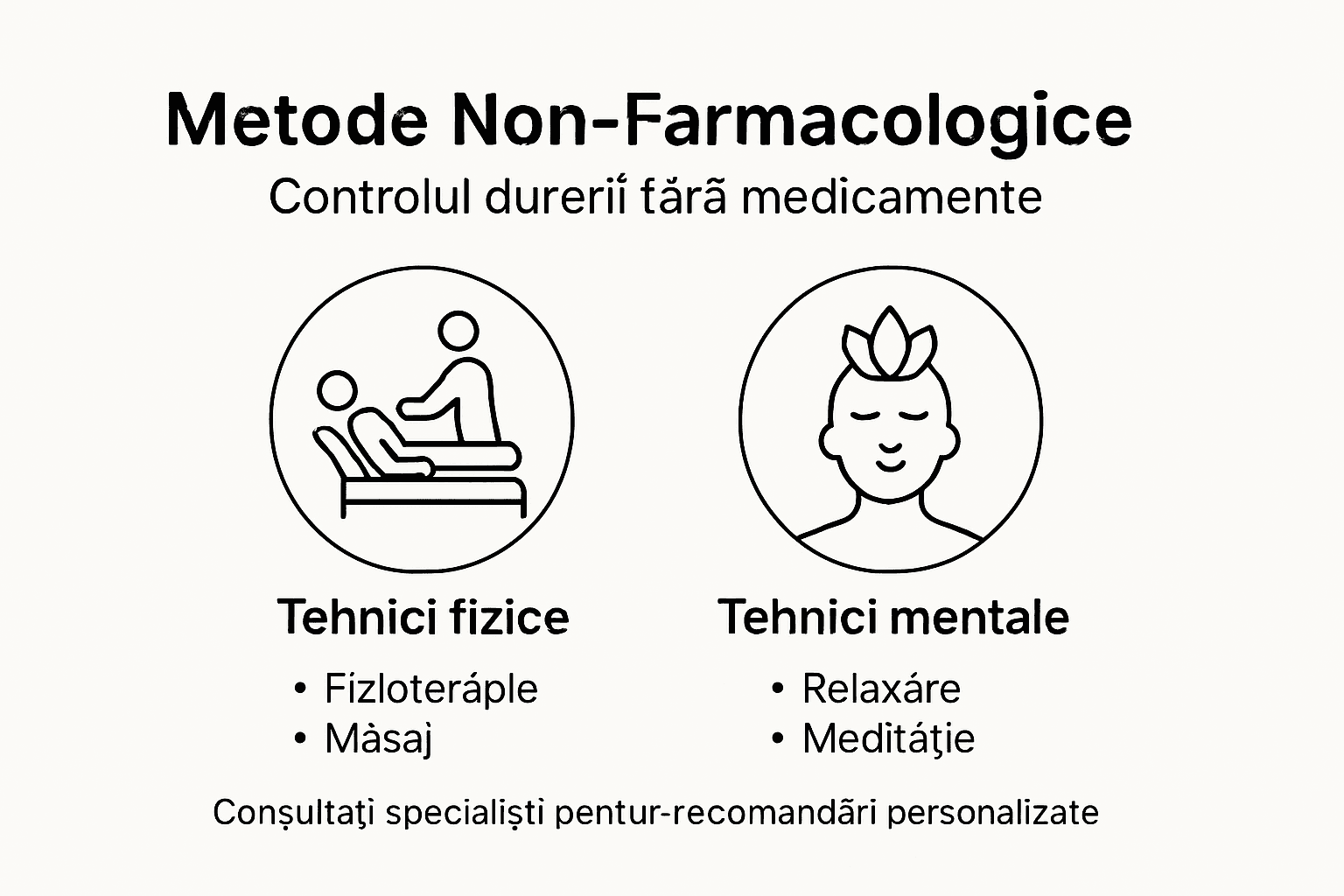 Infografic: soluții non-medicamentoase pentru calmarea durerii