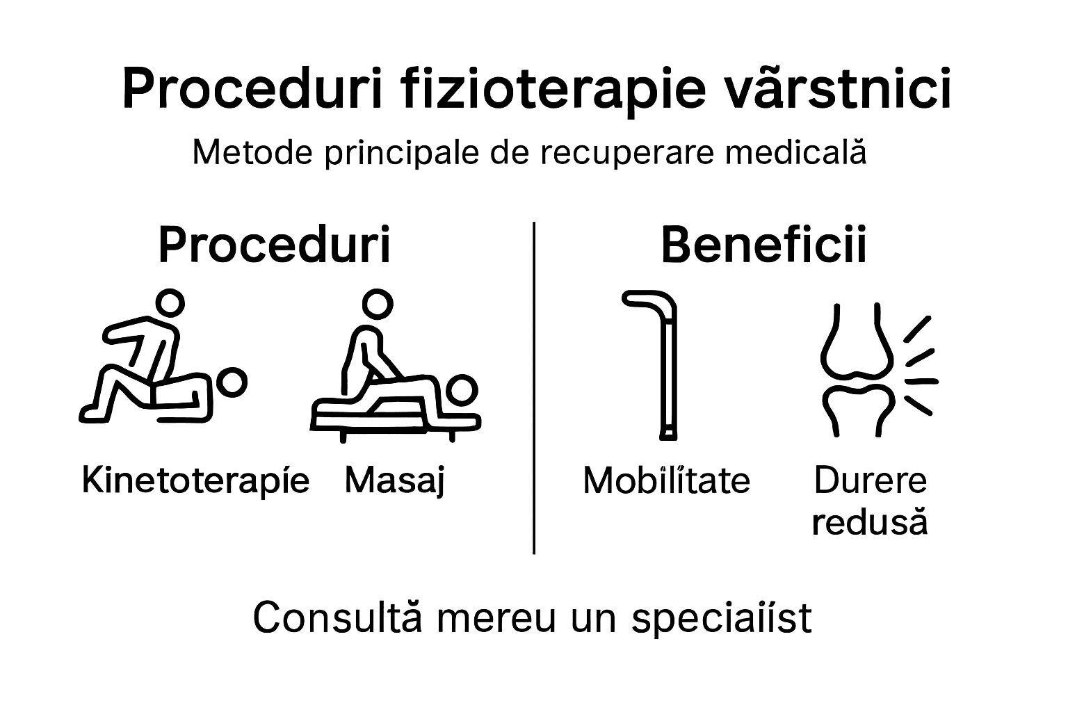 Infografic: principalele proceduri de fizioterapie și avantajele lor