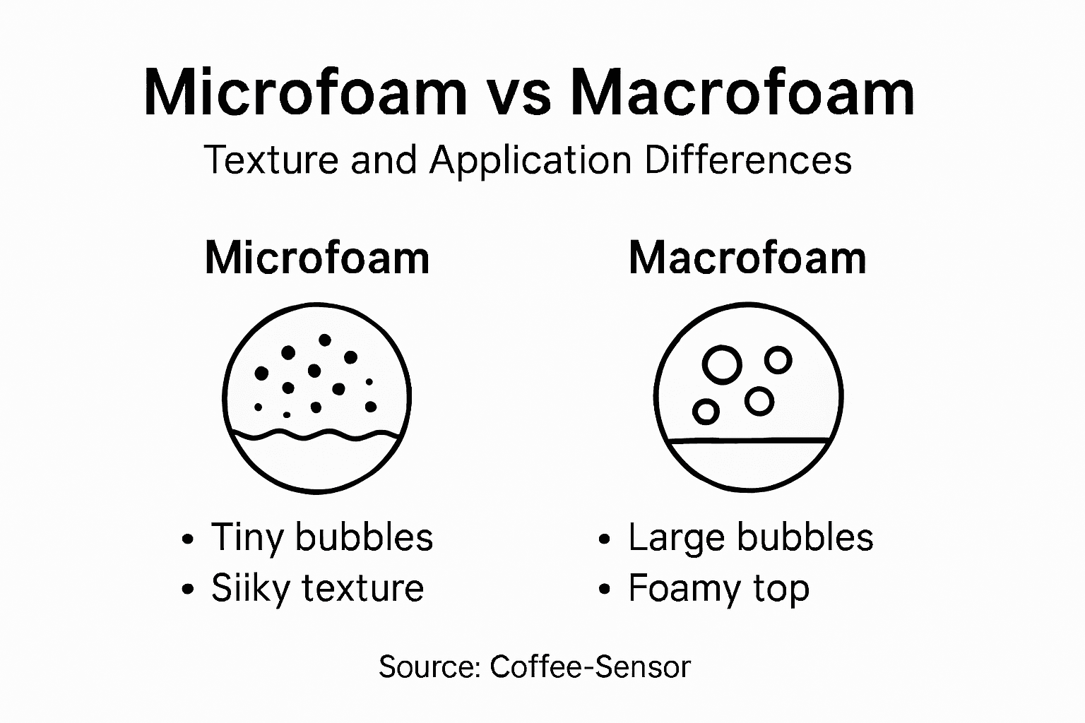 Infographic comparing microfoam and macrofoam