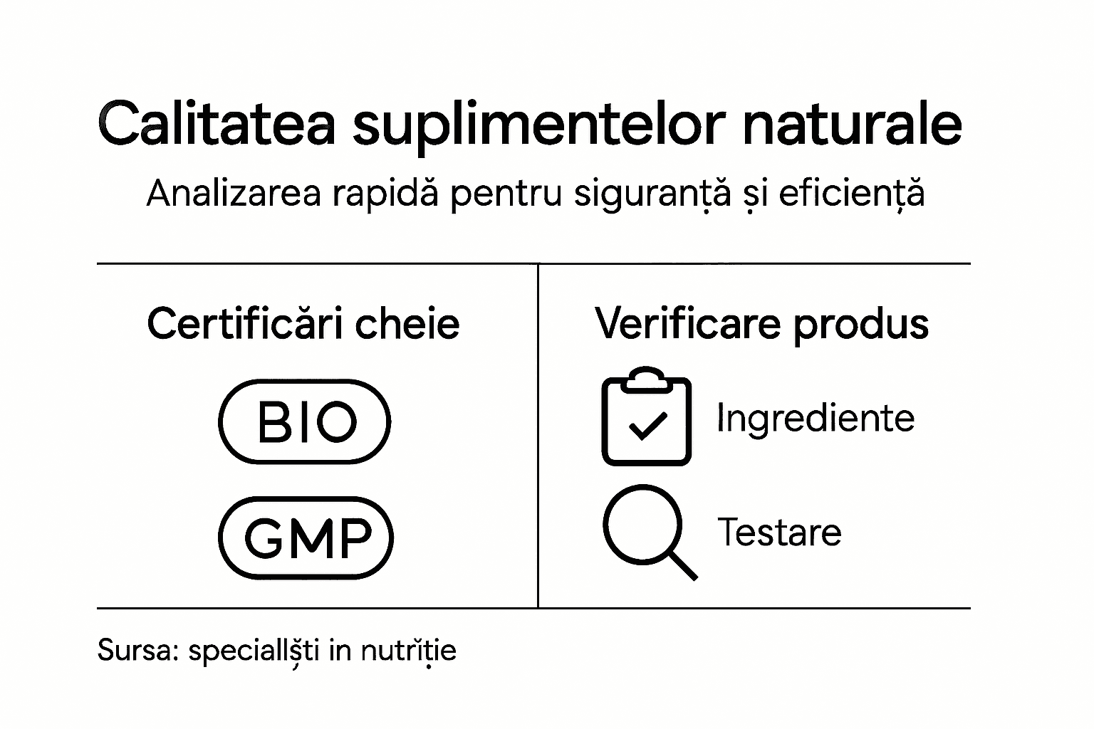 Infografic: Ce trebuie să știi despre calitatea suplimentelor naturale