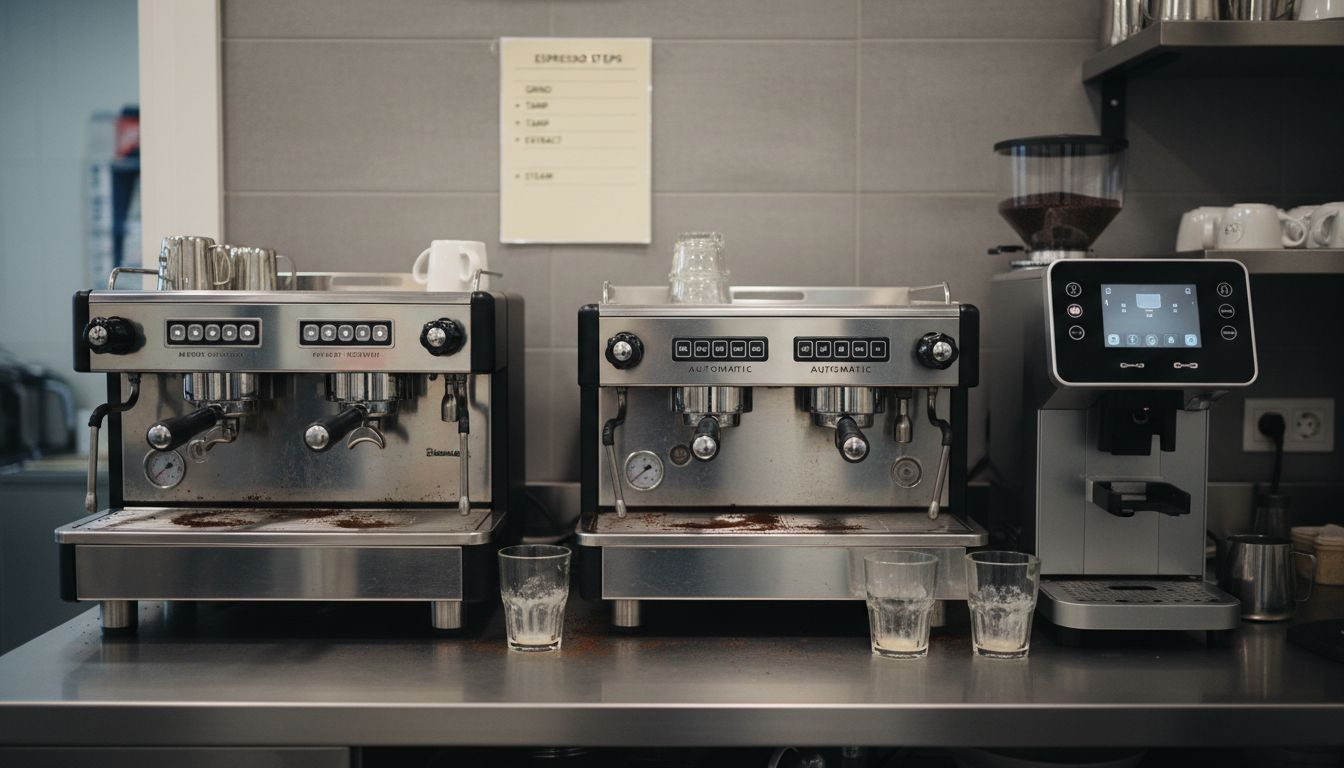 Compare commercial espresso machine types