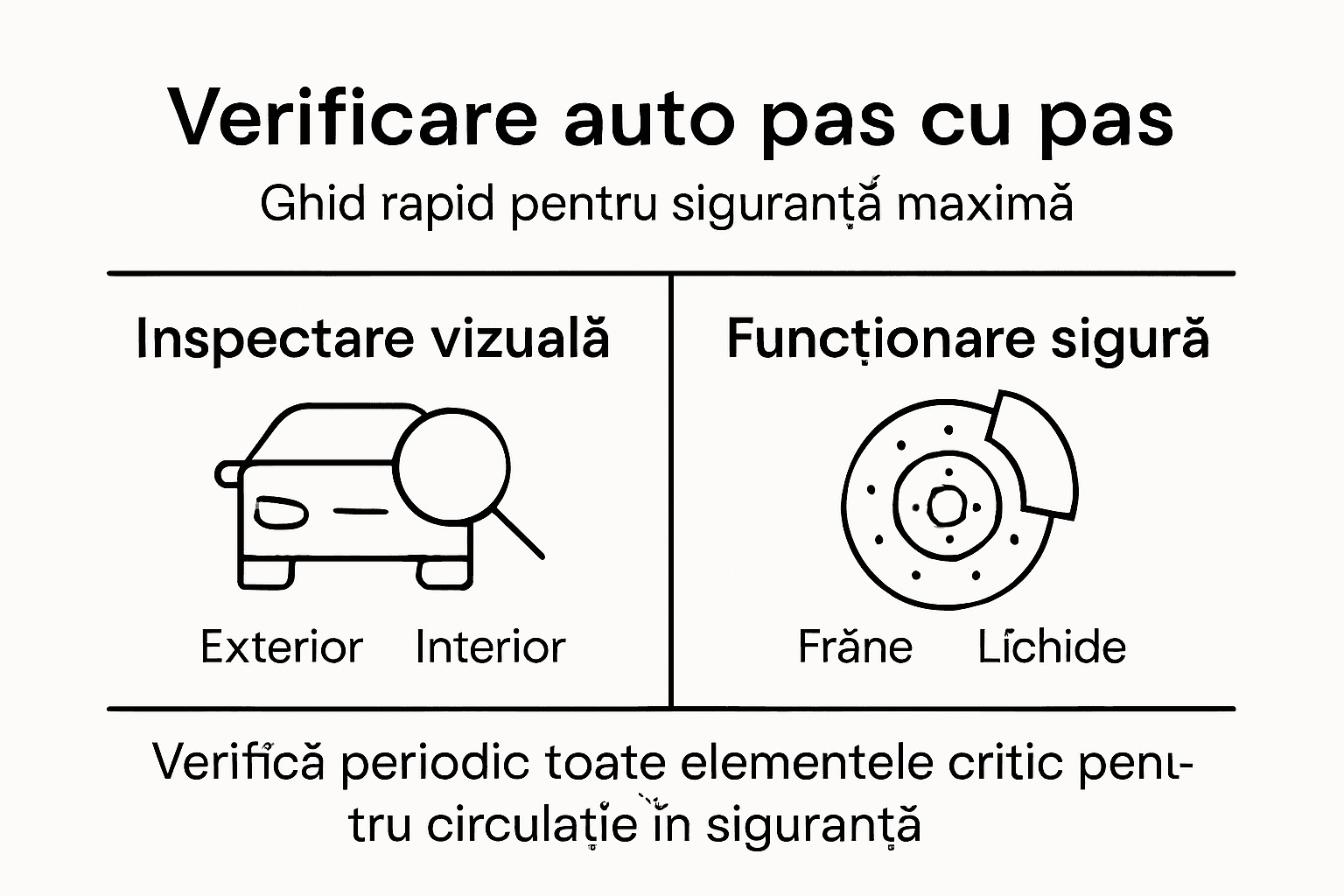 Infografic: Ce trebuie să verifici la mașină pentru siguranța ta
