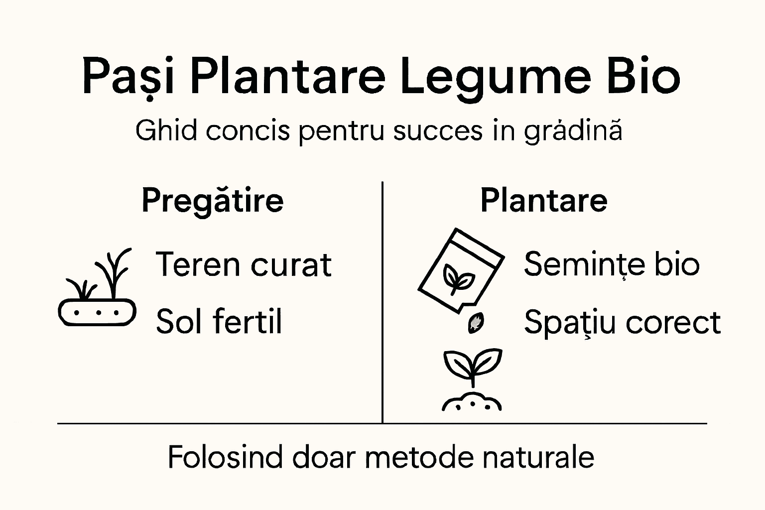 Infografic: cum să plantezi legume bio – etapele esențiale
