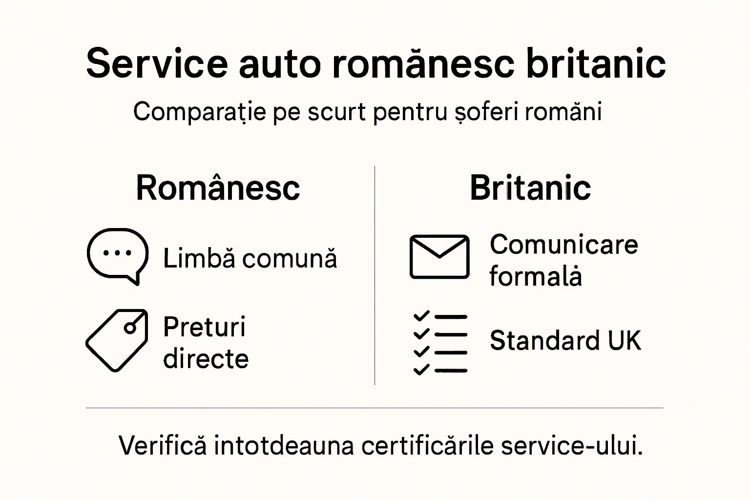 Infografic: diferențele dintre serviciile auto din România și Marea Britanie