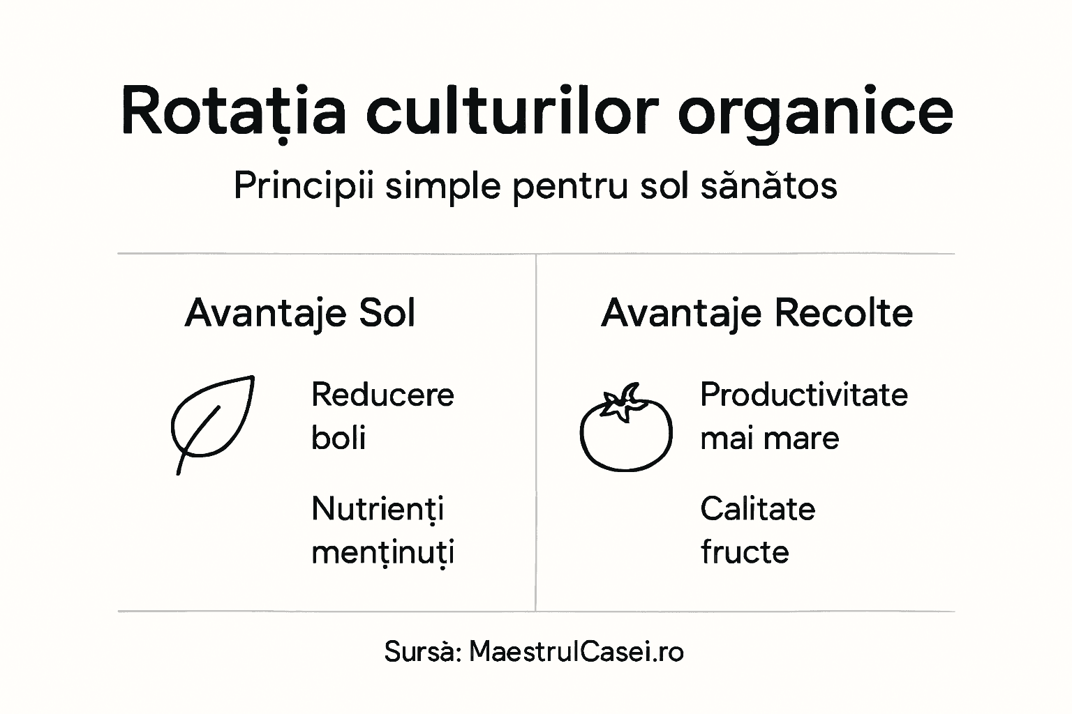 Infografic: Beneficiile rotației culturilor în agricultura ecologică