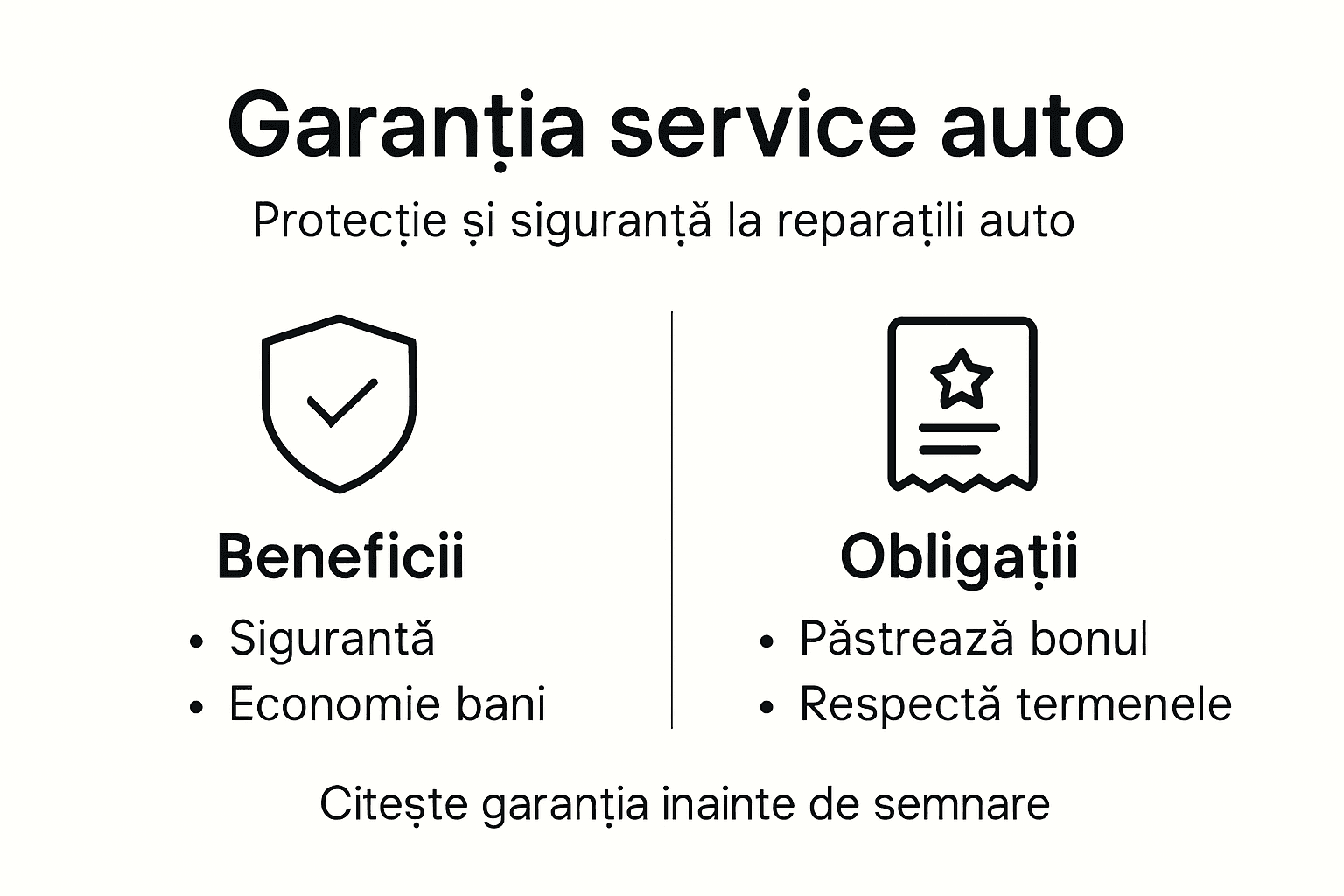 Infografic: Ce trebuie să știi despre garanția la service auto – avantaje și responsabilități