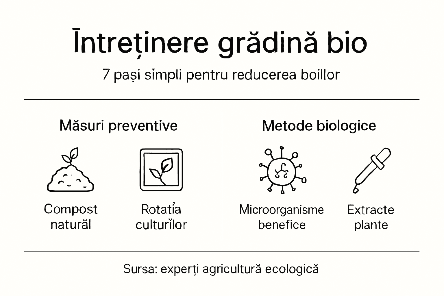 Infografic: cum să îți menții grădina ecologică în câțiva pași simpli