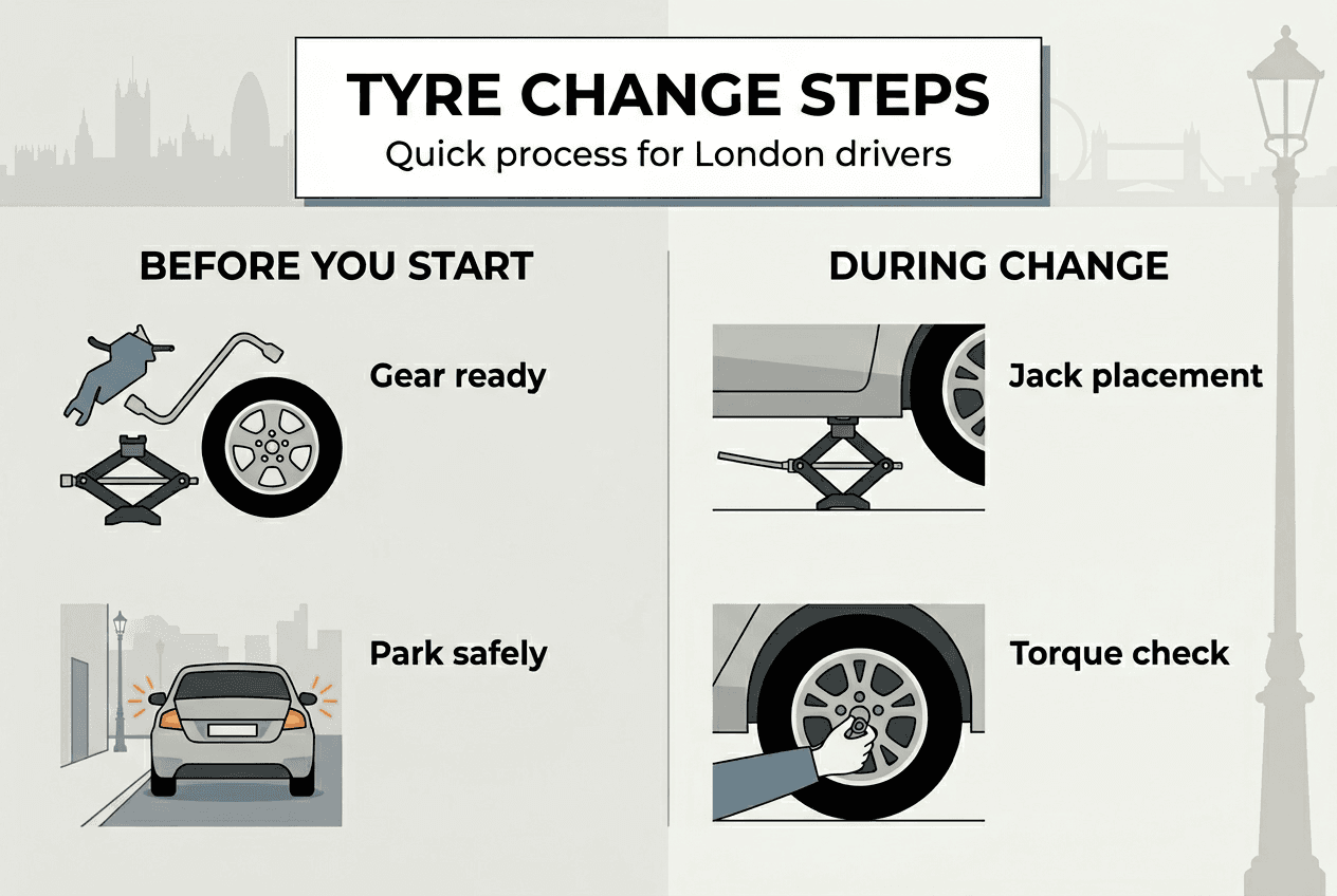 Step by step tyre replacement guide for London 2026