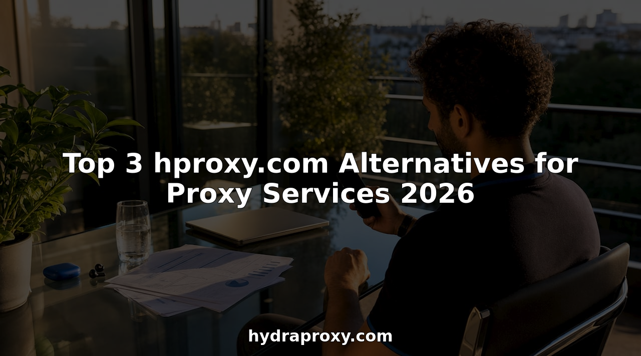 Person reviewing proxy service options at home desk