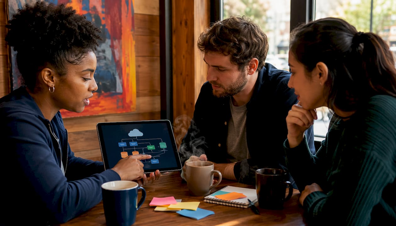 IT team discussing cloud rightsizing strategy