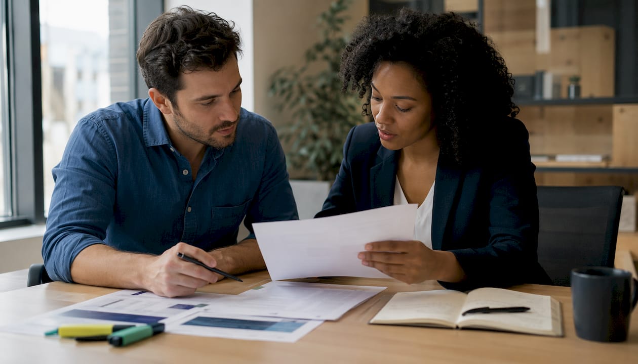 Hands reviewing cloud SaaS audit governance documents