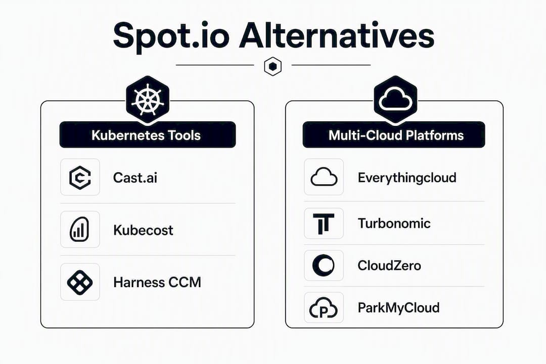 Infographic comparing Kubernetes tools and multi-cloud platforms