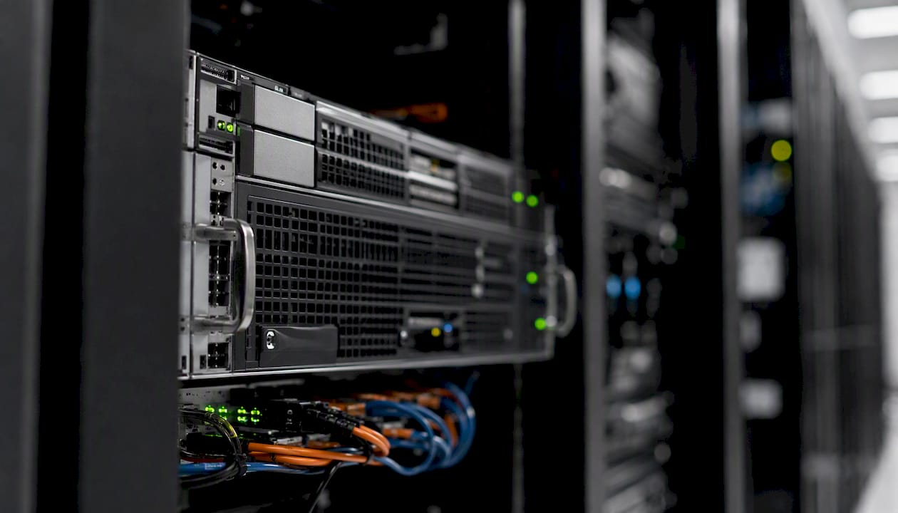 Server hardware in a data center rack
