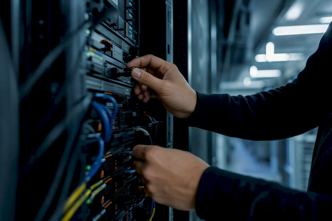 Hands operating cloud infrastructure controls