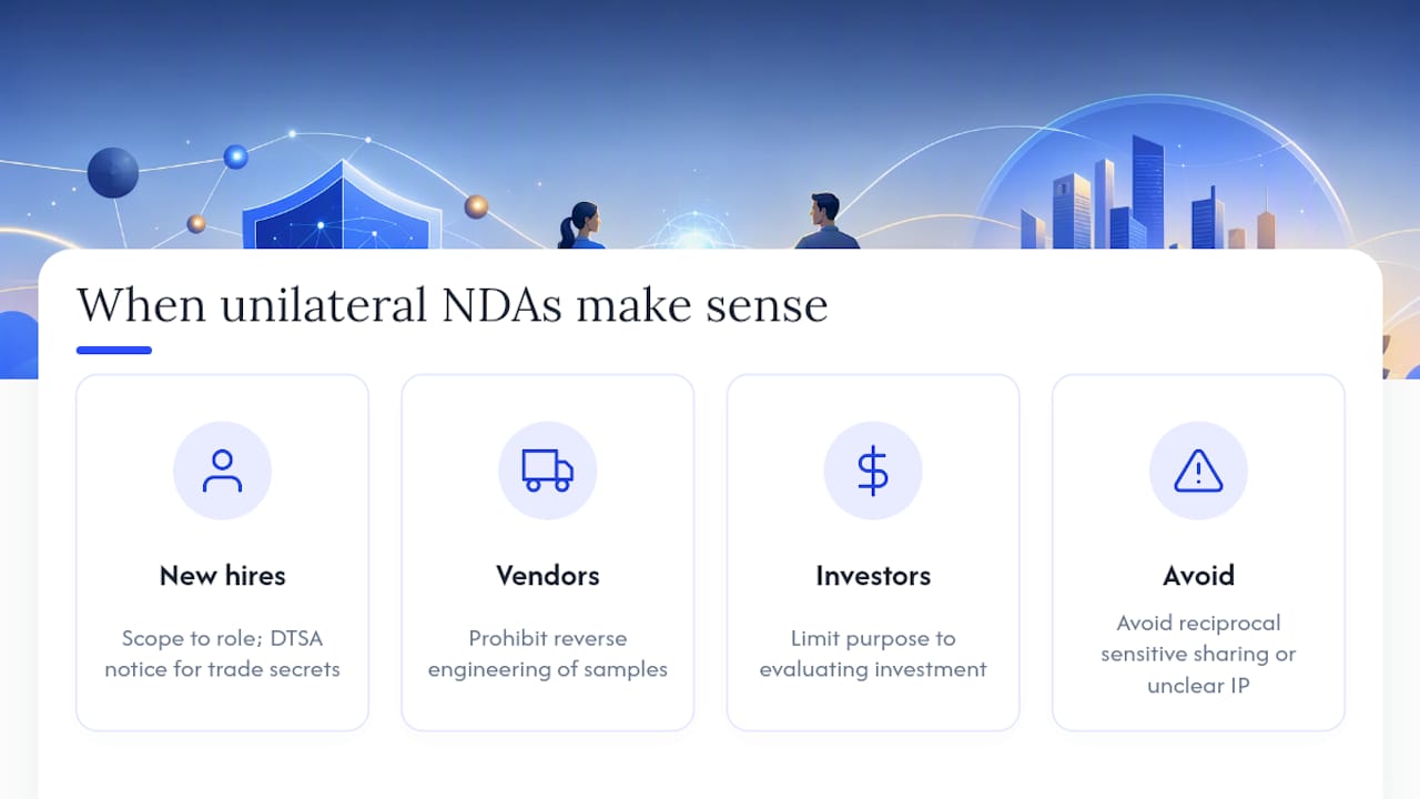 Diagram of unilateral NDA scenarios