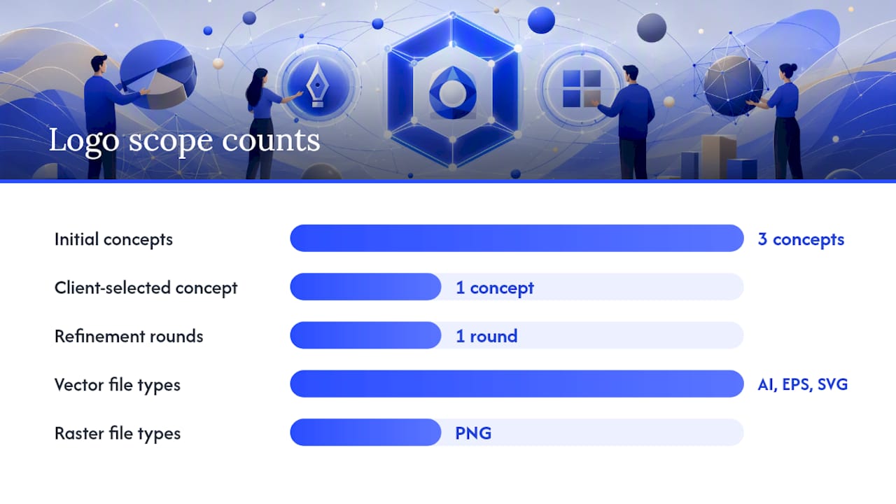 Logo contract scope and deliverables flow