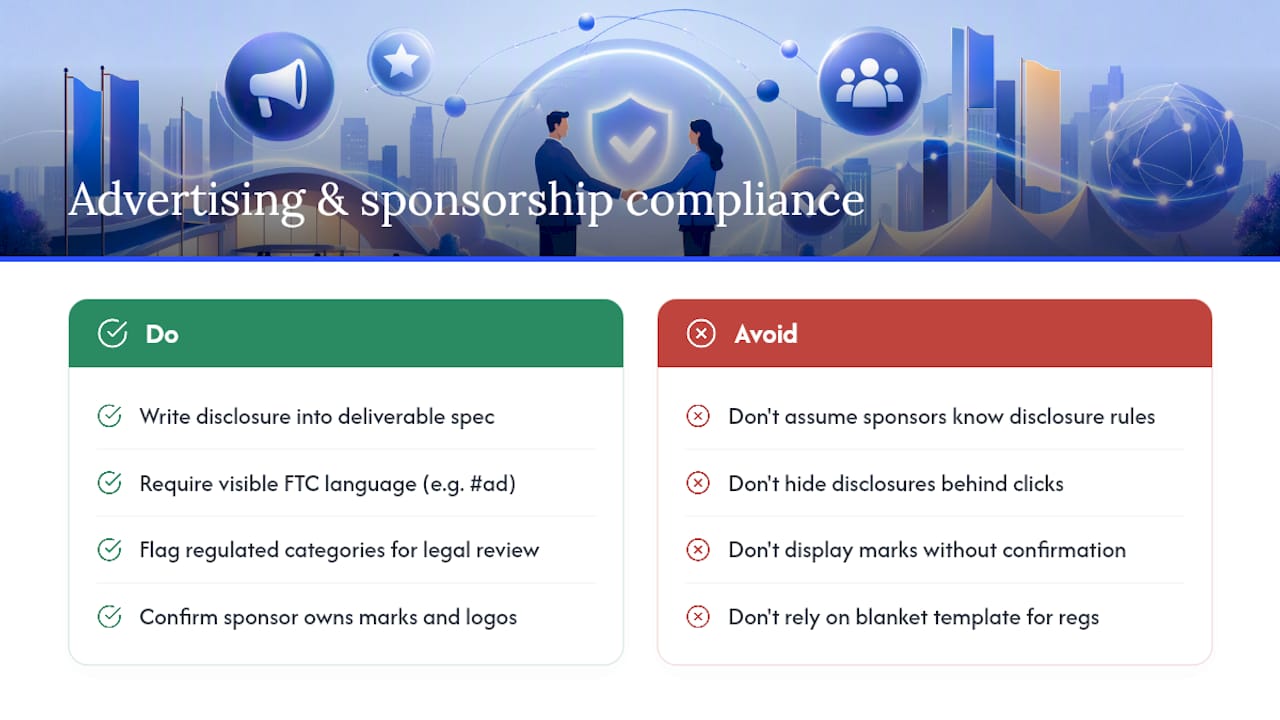 Advertising and sponsorship compliance basics — overview diagram