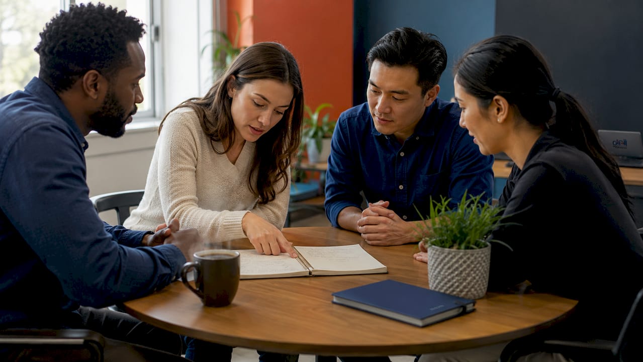 Small business team planning cyber attack response