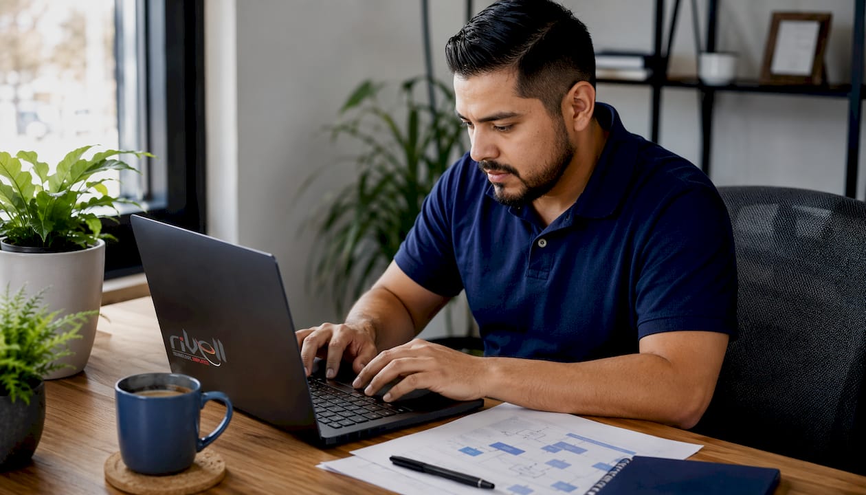 IT manager working on software integration issues