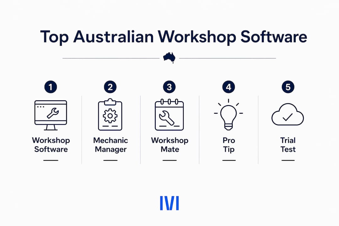 Infographic showing hierarchy of workshop software options