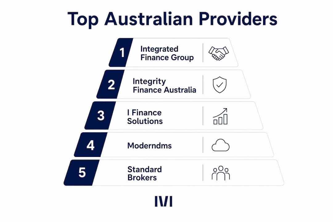 Hierarchy infographic of Australian finance providers