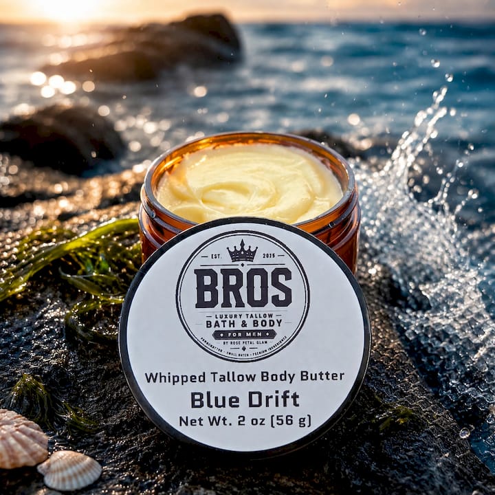 BRO'S - Blue Drift - Whipped Tallow Body Butter – Net Wt. 2 oz