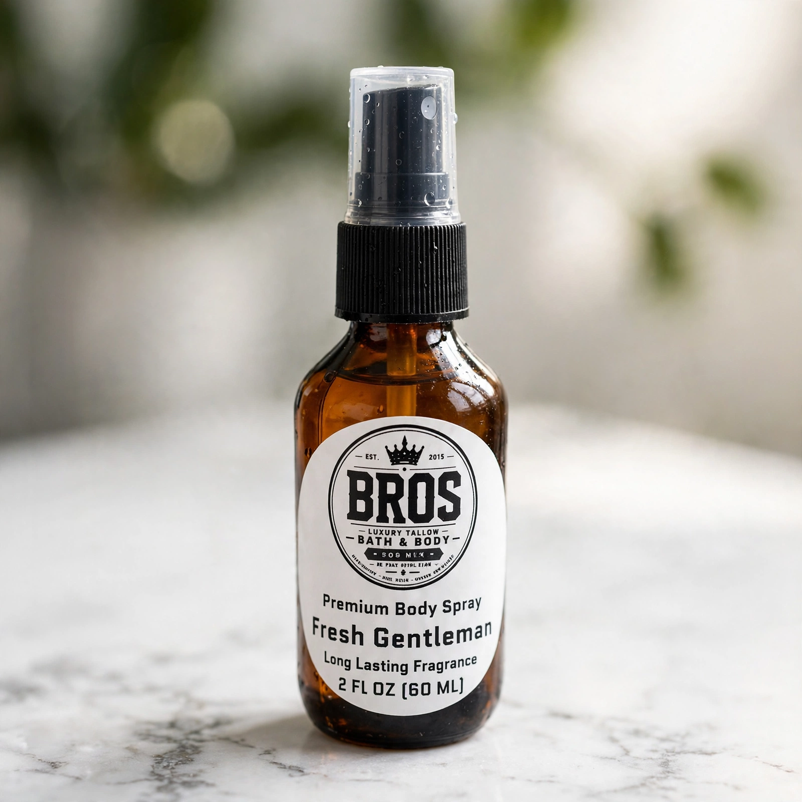 BRO'S Fresh Gentleman Premium Body Spray 2.0 Net Wt. 2 oz (60 mL)