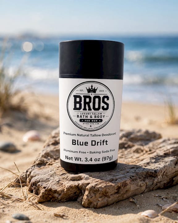 BRO'S Blue Drift Tallow Deodorant Net Wt. 3.4 oz
