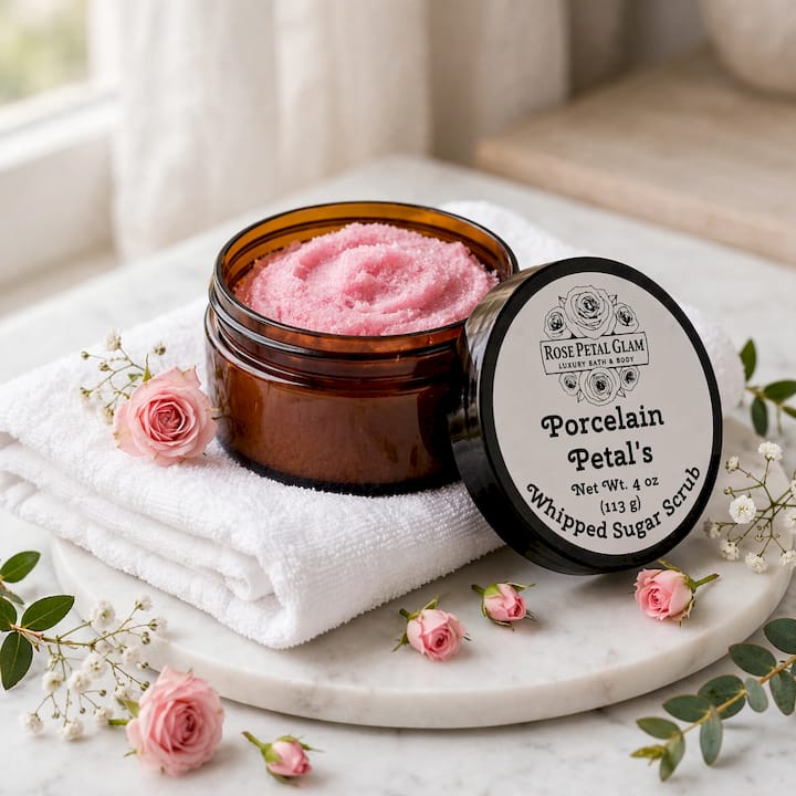 Porcelain Petal – Whipped Tallow Sugar Scrub - Net Wt. 4 oz