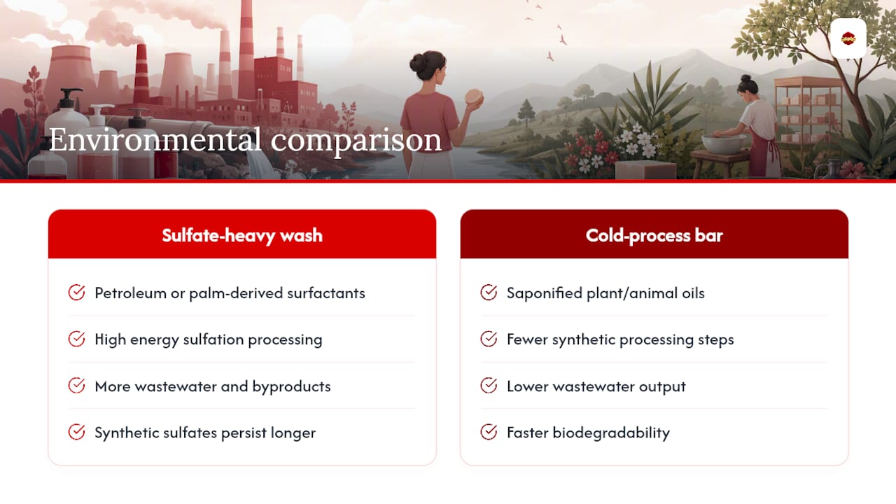 Environmental Impact: Sulfate-Free vs. Conventional Soap — overview diagram